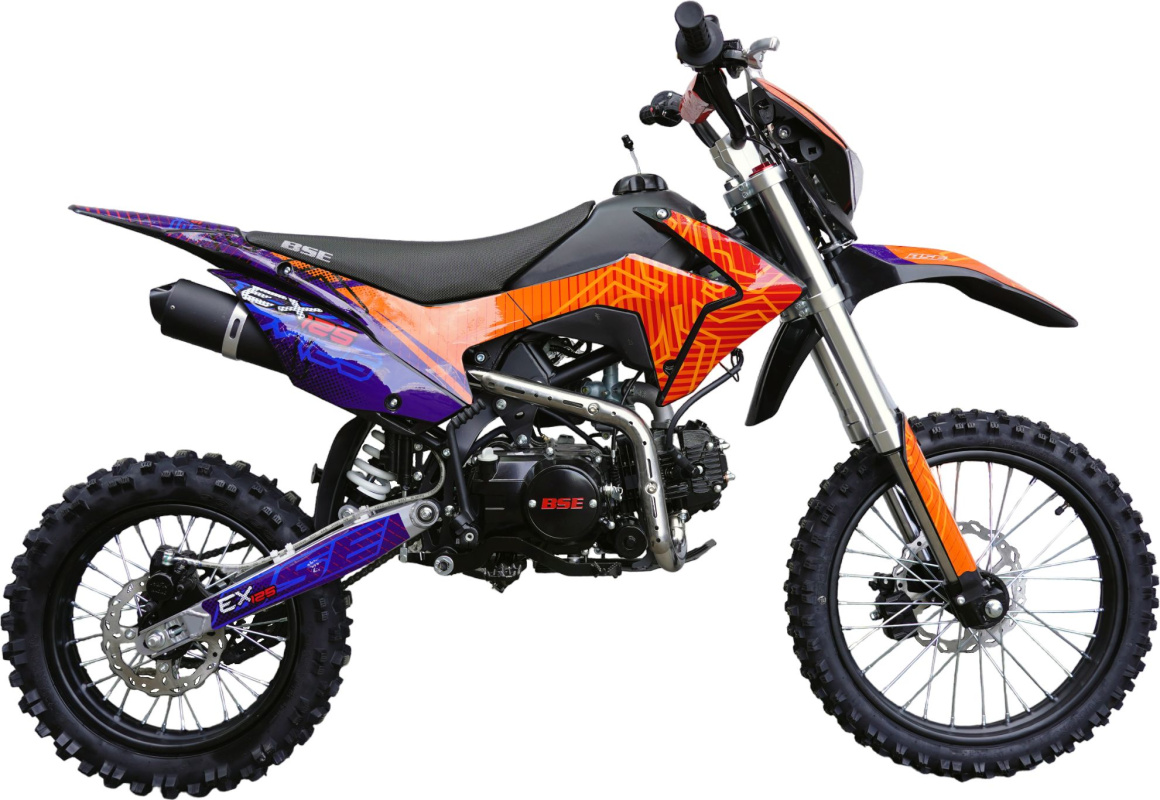 Питбайк BSE EX125 14/12 Blue Orange Ant